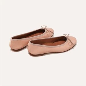 Margaux The Demi Ballet Pink Nappa Size 37M Flat Round Toe Slip On